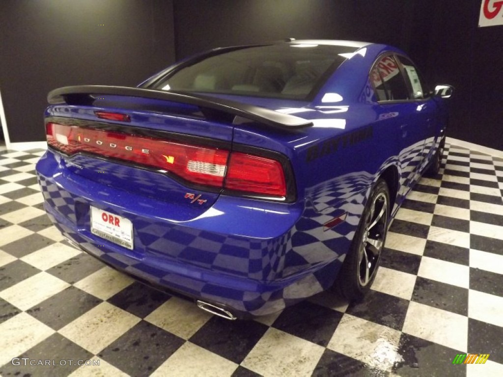 2013 Charger R/T Daytona - Daytona Blue Pearl / Daytona Edition Black/Blue photo #7