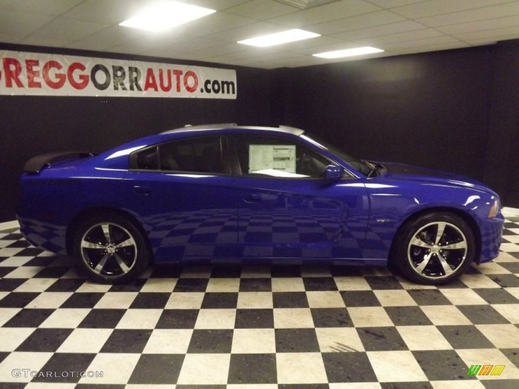 2013 Charger R/T Daytona - Daytona Blue Pearl / Daytona Edition Black/Blue photo #8
