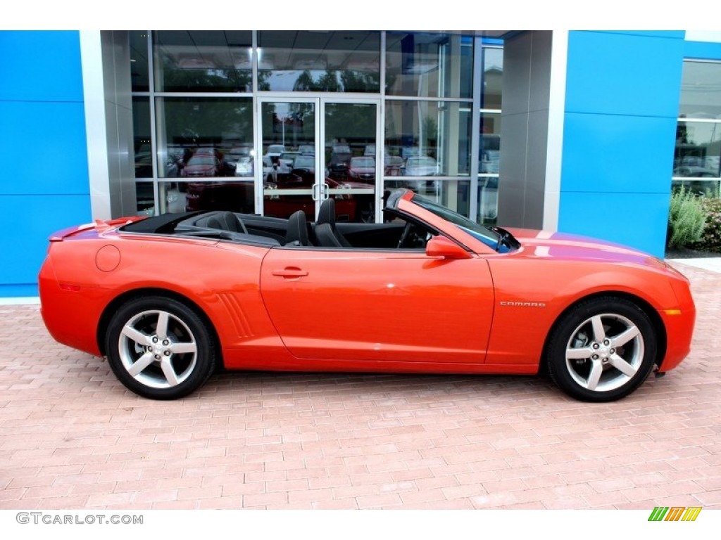 2012 Camaro LT Convertible - Inferno Orange Metallic / Black photo #16