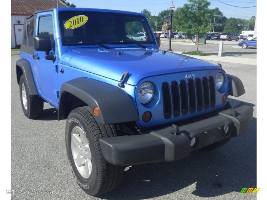 2010 Wrangler Sport 4x4 - Surf Blue Pearl / Dark Slate Gray/Medium Slate Gray photo #1