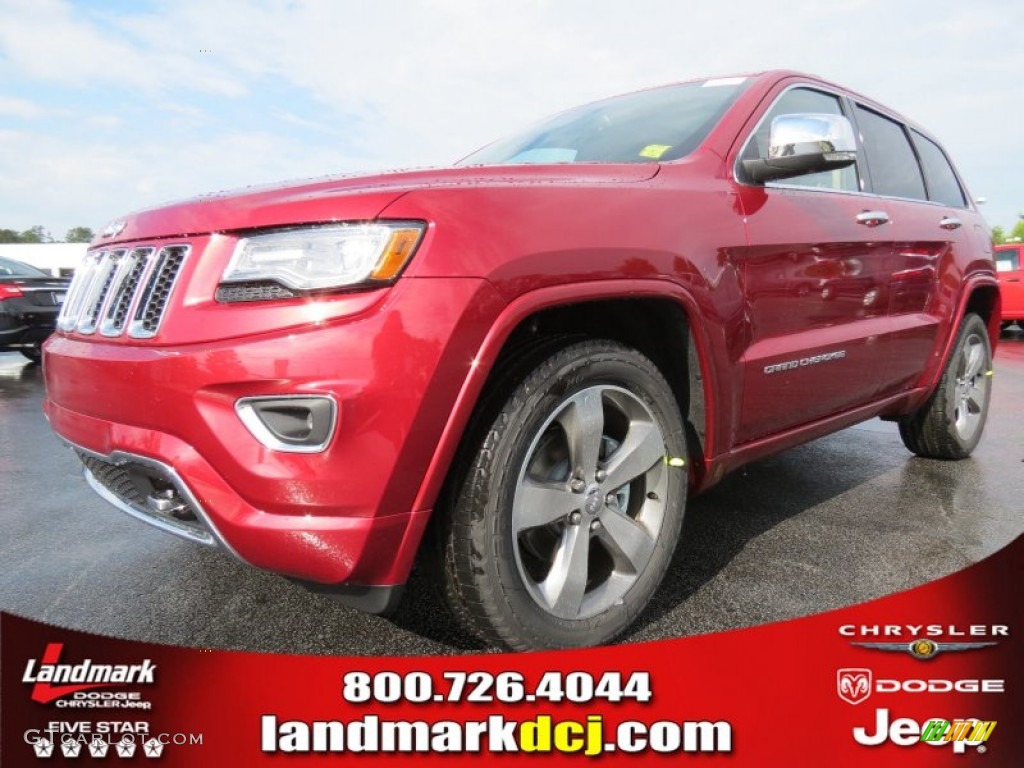 2014 Grand Cherokee Overland - Deep Cherry Red Crystal Pearl / Overland Nepal Jeep Brown Light Frost photo #1