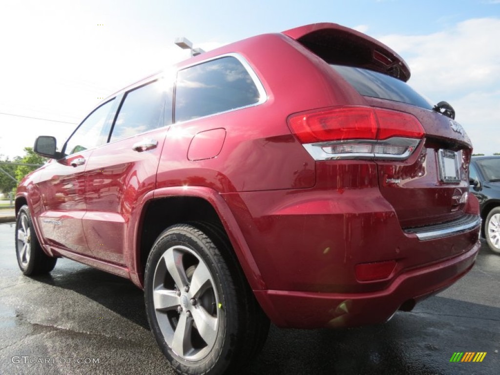 2014 Grand Cherokee Overland - Deep Cherry Red Crystal Pearl / Overland Nepal Jeep Brown Light Frost photo #2