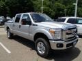 2013 Ingot Silver Metallic Ford F250 Super Duty XLT Crew Cab 4x4  photo #2