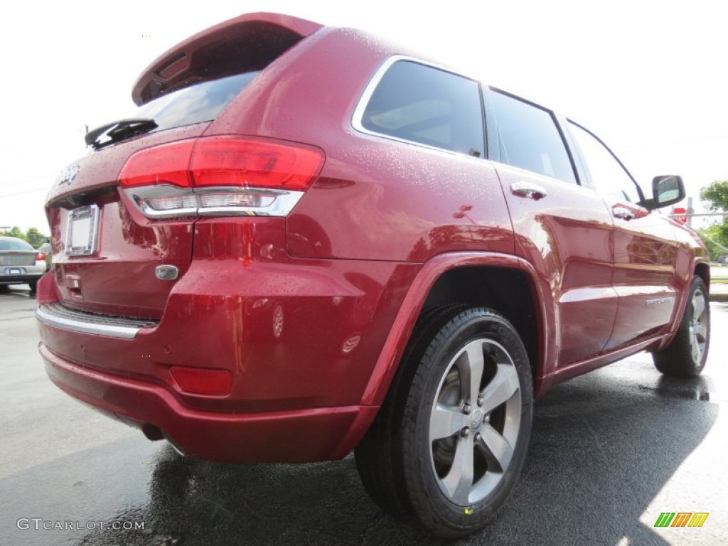 2014 Grand Cherokee Overland - Deep Cherry Red Crystal Pearl / Overland Nepal Jeep Brown Light Frost photo #3