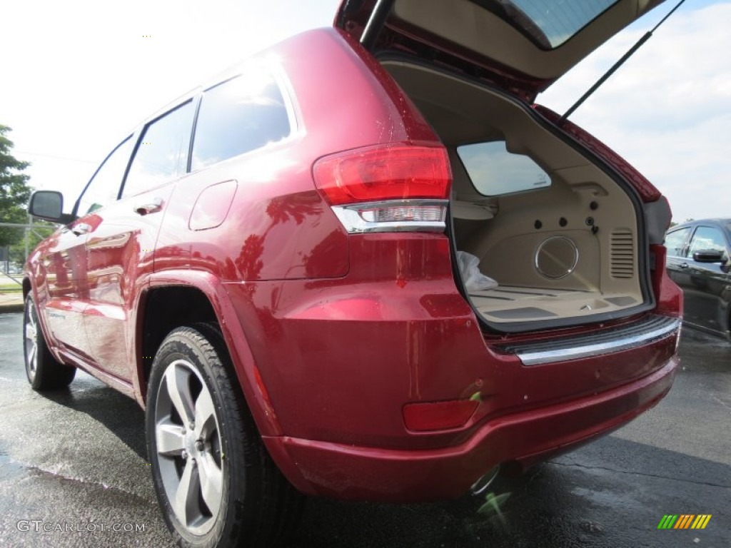 2014 Grand Cherokee Overland - Deep Cherry Red Crystal Pearl / Overland Nepal Jeep Brown Light Frost photo #10