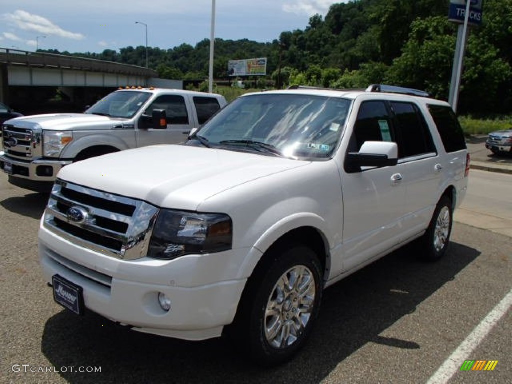 2013 Expedition Limited 4x4 - White Platinum Tri-Coat / Charcoal Black photo #4