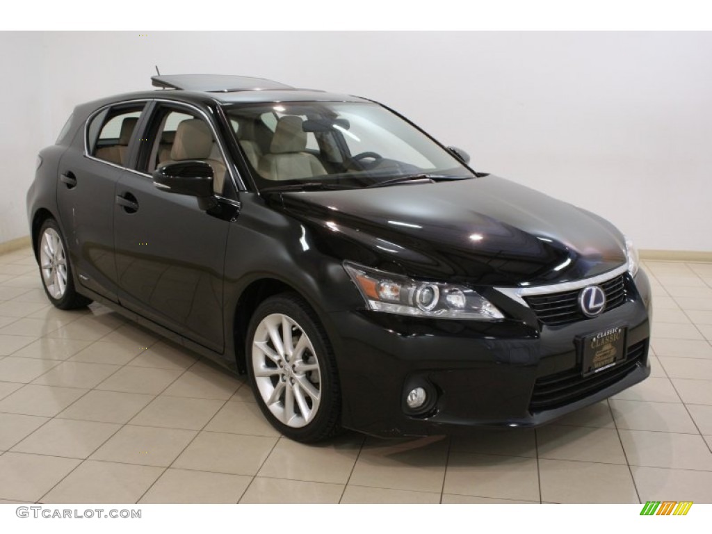2011 CT 200h Hybrid Premium - Obsidian Black / Ecru photo #1