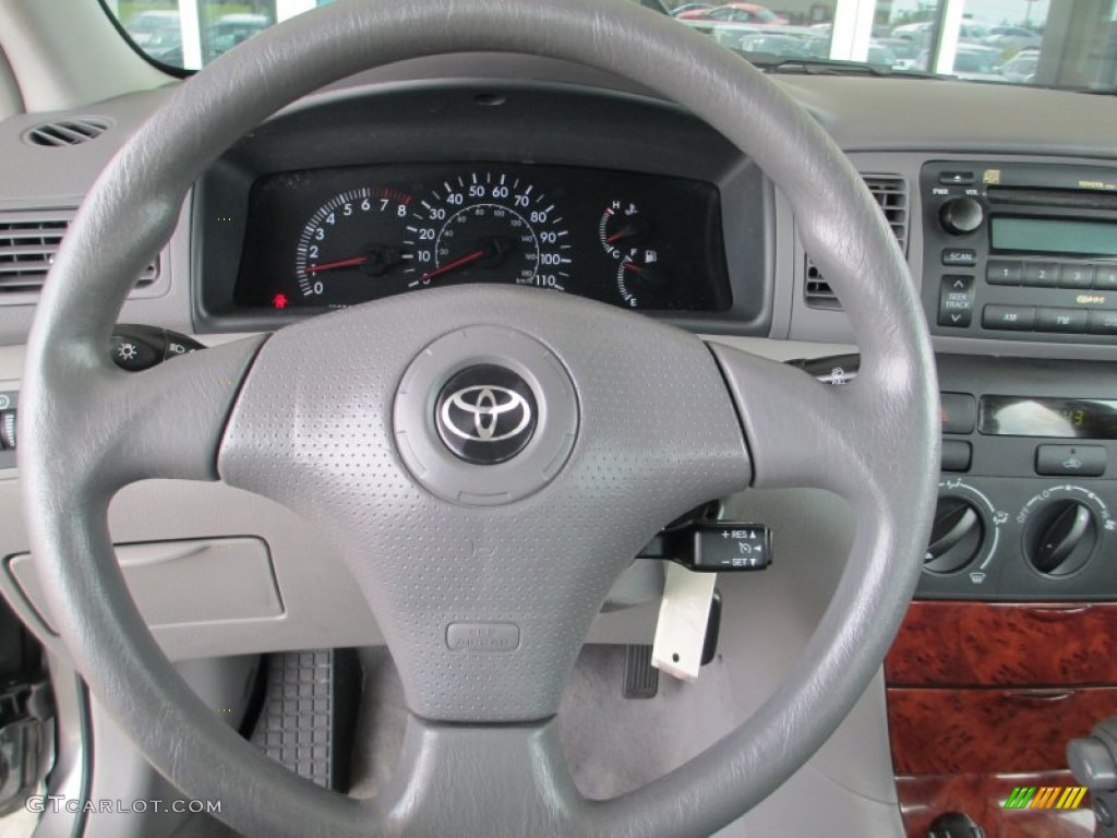 2007 Toyota Corolla LE Gray Steering Wheel Photo #82374021