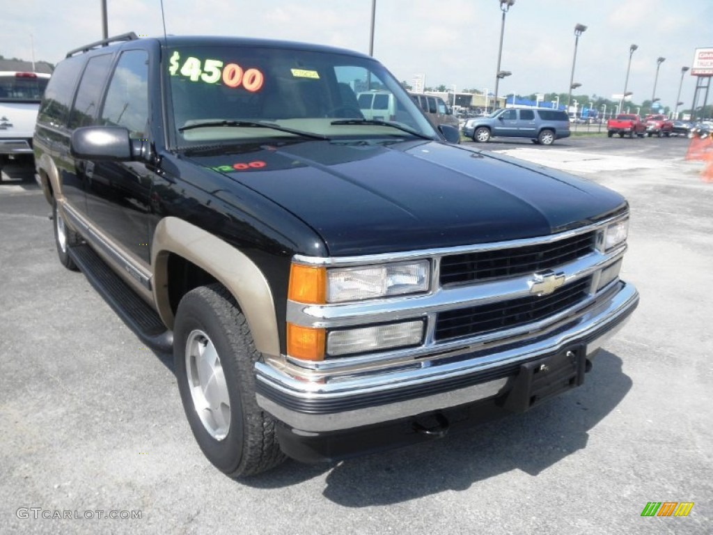 1999 Suburban K1500 LT 4x4 - Onyx Black / Gray photo #2