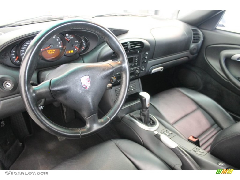 Black Interior 2003 Porsche 911 Carrera Coupe Photo #82374784