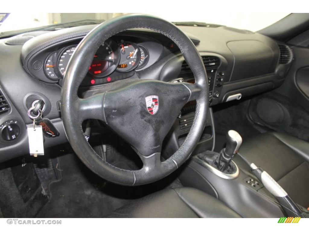 2003 Porsche 911 Carrera Coupe Black Steering Wheel Photo #82374920