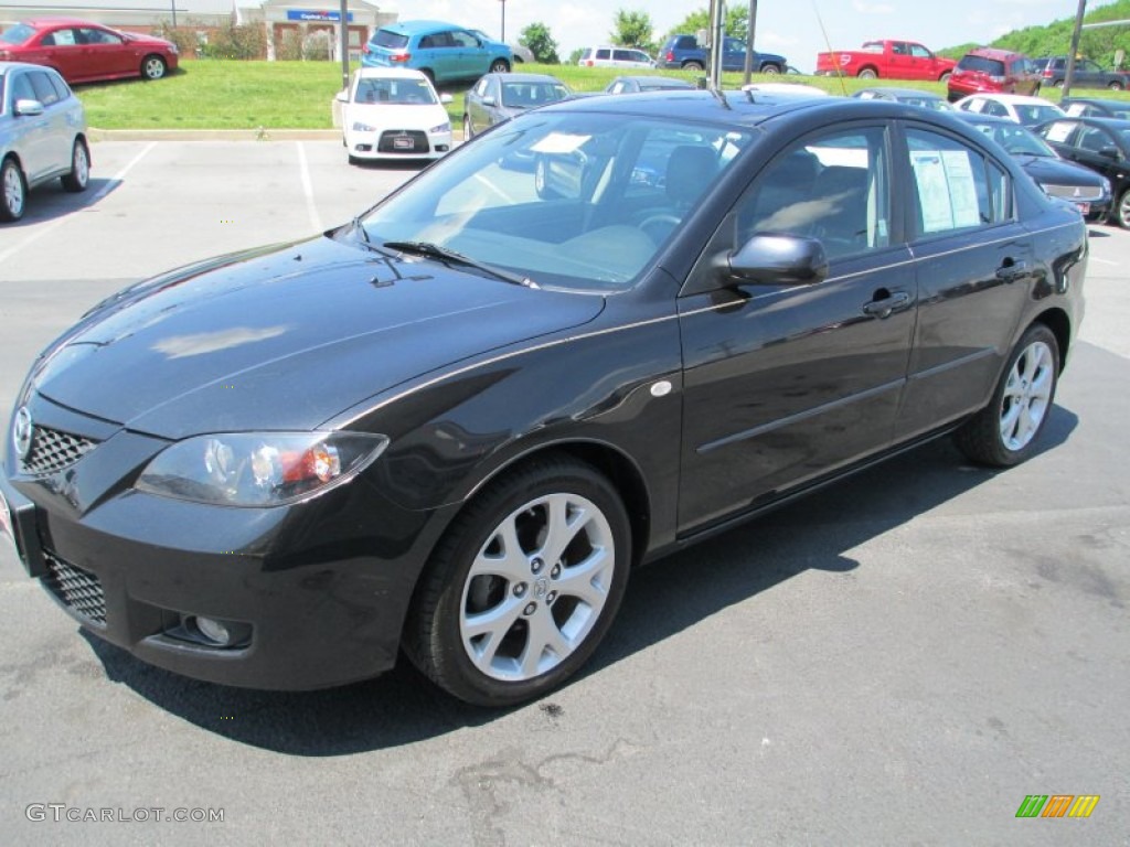 Black Mica 2008 Mazda MAZDA3 i Sport Sedan Exterior Photo #82375335