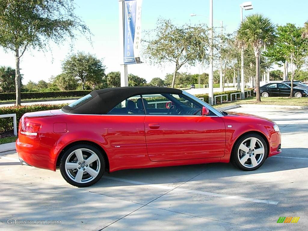 2008 A4 2.0T S-Line Cabriolet - Misano Red Pearl / Black photo #31