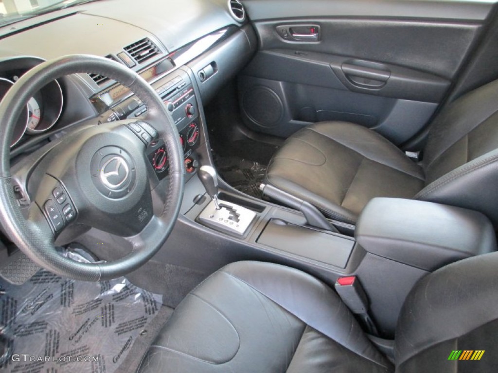 Black Interior 2008 Mazda MAZDA3 i Sport Sedan Photo #82375864