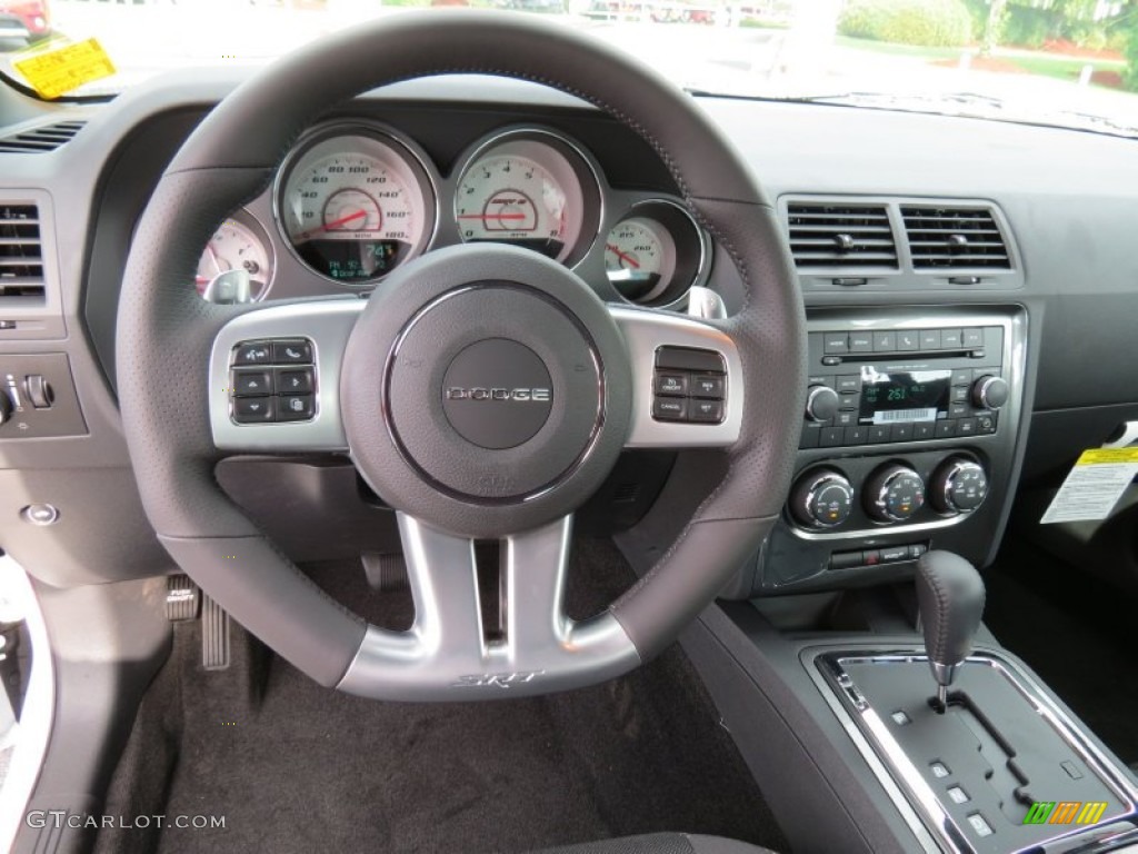 2013 Dodge Challenger SRT8 Core Dark Slate Gray Steering Wheel Photo #82377810