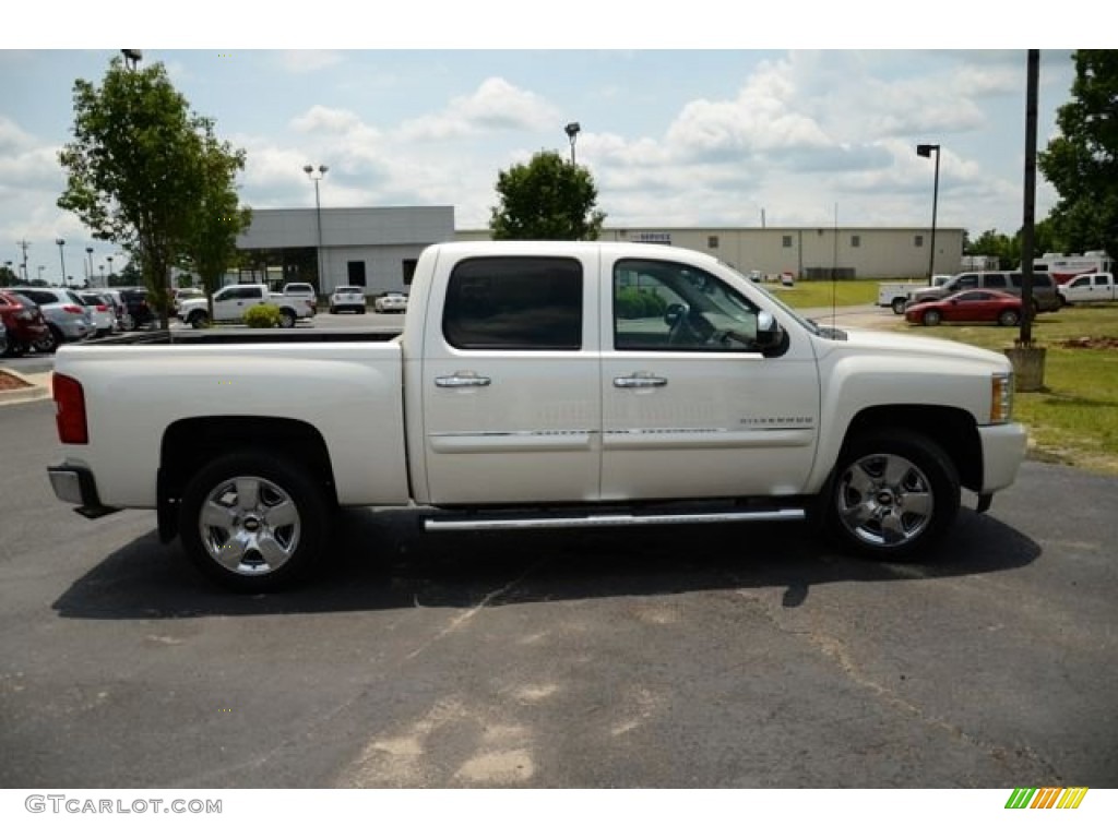 2011 Silverado 1500 LTZ Crew Cab - White Diamond Tricoat / Dark Cashmere/Light Cashmere photo #4