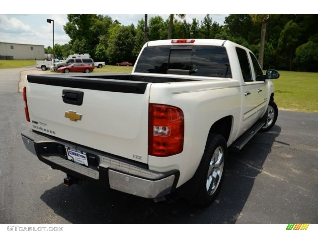 2011 Silverado 1500 LTZ Crew Cab - White Diamond Tricoat / Dark Cashmere/Light Cashmere photo #5