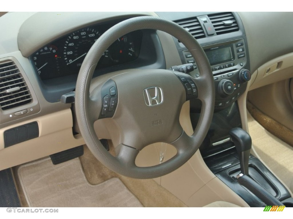 2007 Honda Accord SE Sedan Ivory Steering Wheel Photo #82380349