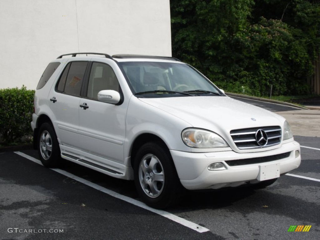 Alabaster White 2002 Mercedes-Benz ML 320 4Matic Exterior Photo #82380403