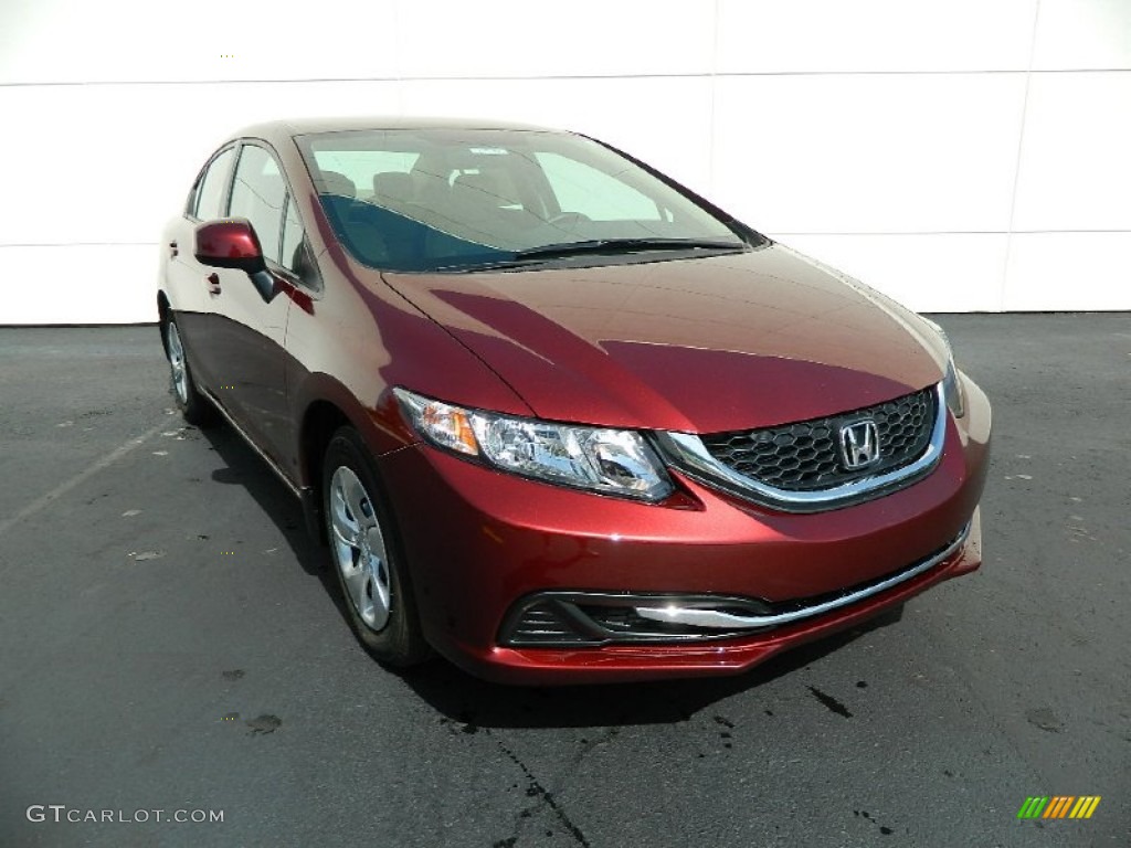 Crimson Red Pearl 2013 Honda Civic LX Sedan Exterior Photo #82382374