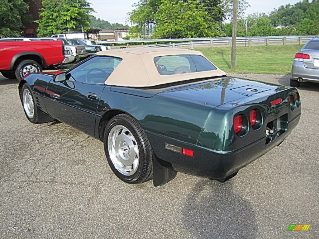 1994 Corvette Convertible - Polo Green Metallic / Light Beige photo #4