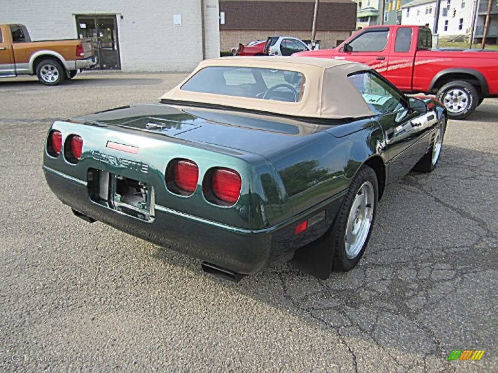 1994 Corvette Convertible - Polo Green Metallic / Light Beige photo #7