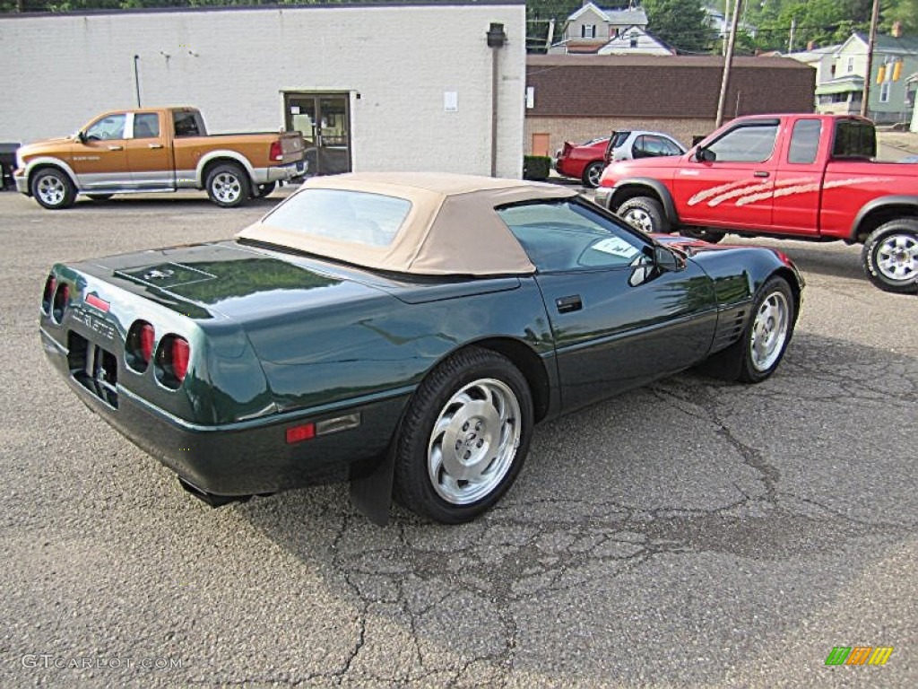 1994 Corvette Convertible - Polo Green Metallic / Light Beige photo #8