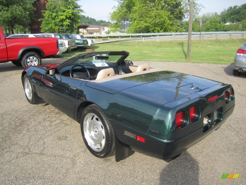 1994 Corvette Convertible - Polo Green Metallic / Light Beige photo #18