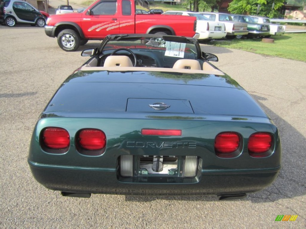 1994 Corvette Convertible - Polo Green Metallic / Light Beige photo #19