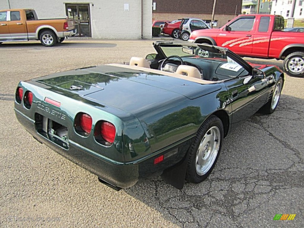 1994 Corvette Convertible - Polo Green Metallic / Light Beige photo #20