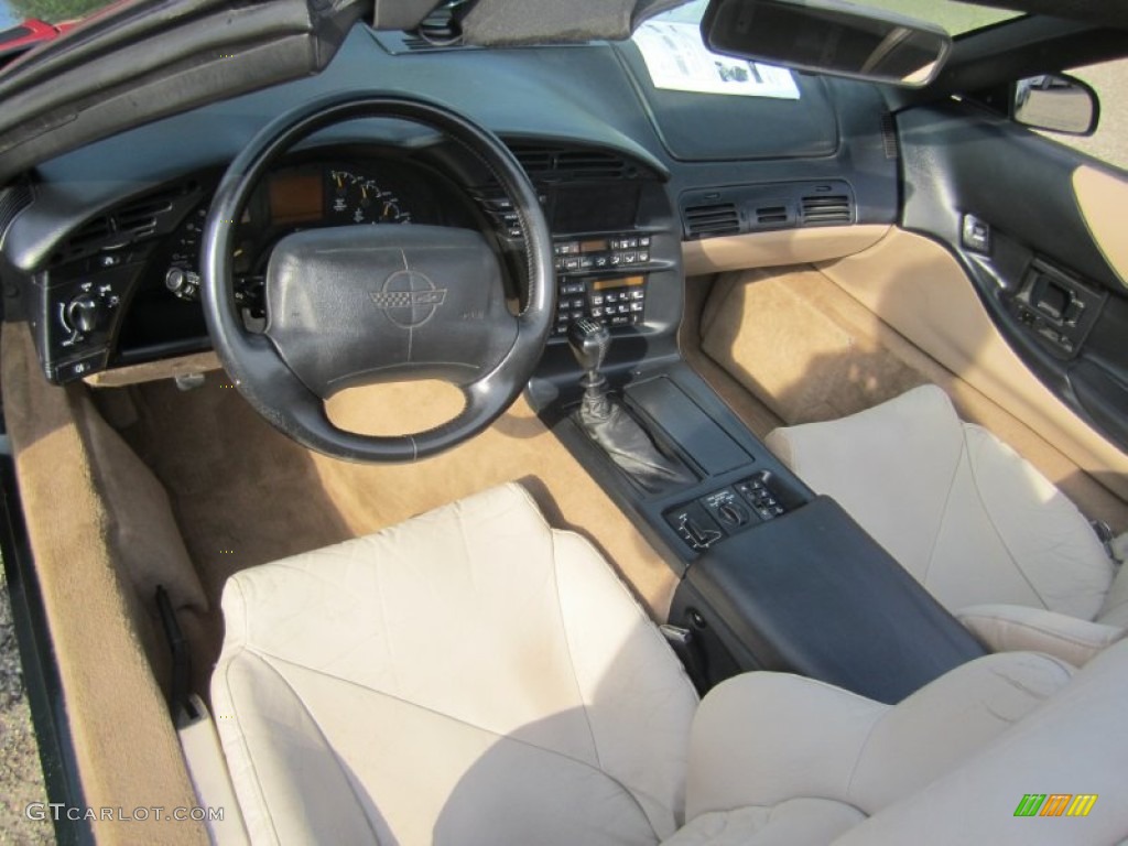 1994 Corvette Convertible - Polo Green Metallic / Light Beige photo #25