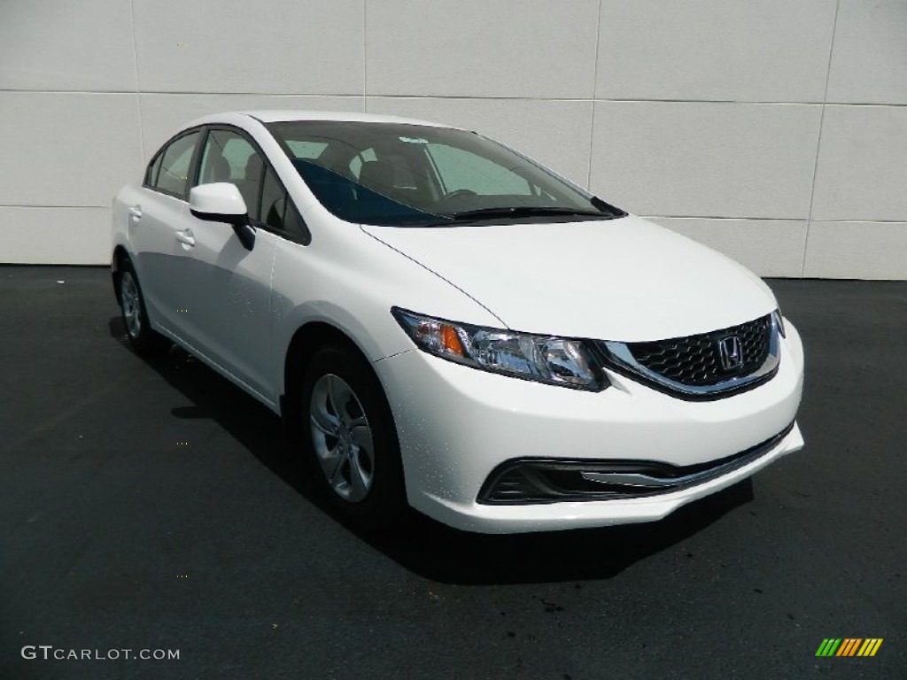 Taffeta White 2013 Honda Civic LX Sedan Exterior Photo #82383031