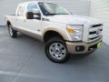 White Platinum Metallic Tri-Coat - F250 Super Duty King Ranch Crew Cab 4x4 Photo No. 2