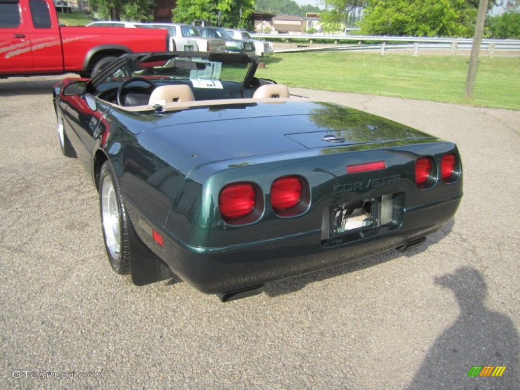 1994 Corvette Convertible - Polo Green Metallic / Light Beige photo #38