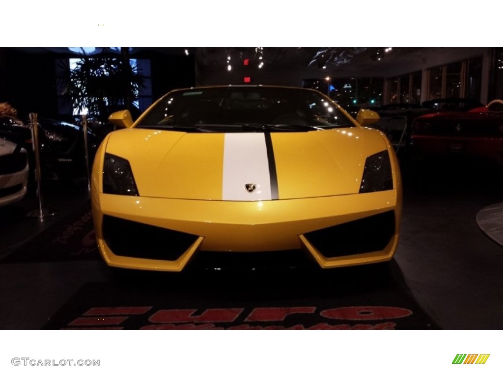 2010 Gallardo LP550-2 Valentino Balboni Coupe - Giallo Midas (Yellow) / Black/White photo #3