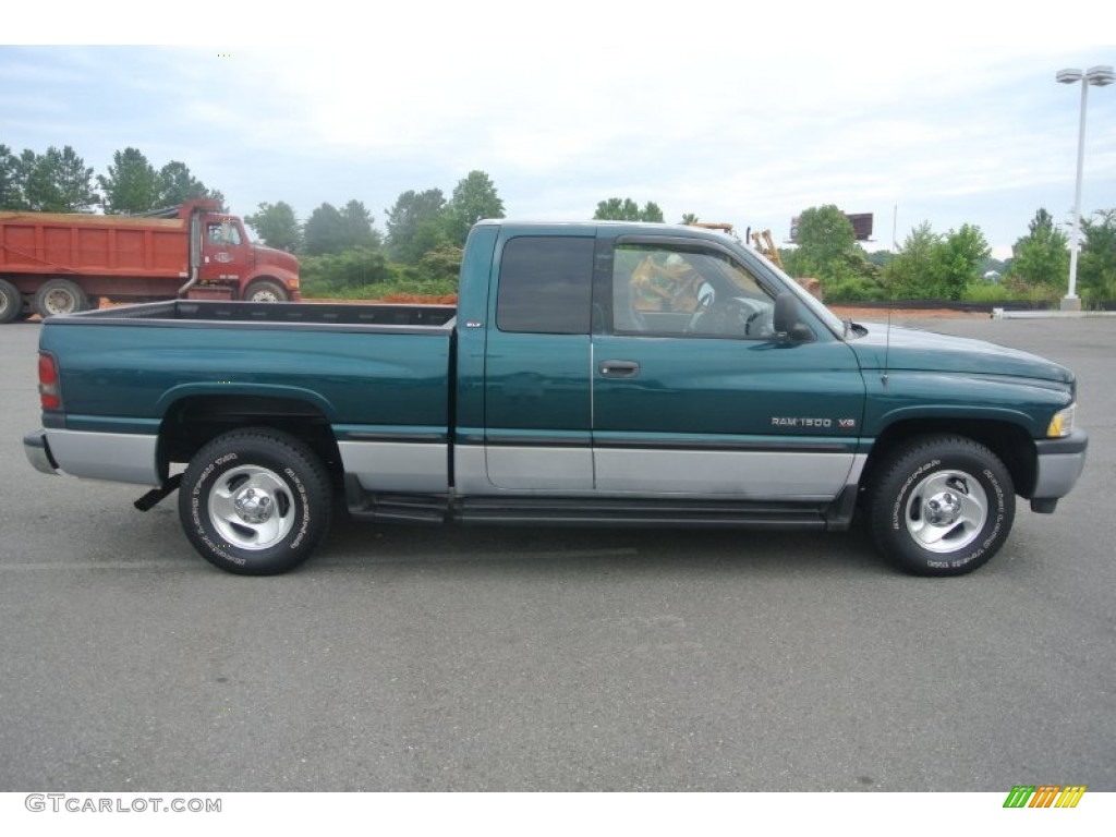 1999 Ram 1500 SLT Extended Cab - Emerald Green Pearl / Agate Black photo #6