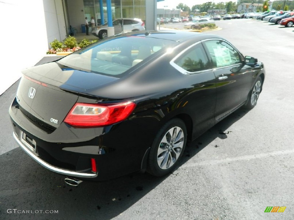 2013 Accord EX-L Coupe - Crystal Black Pearl / Black/Ivory photo #6