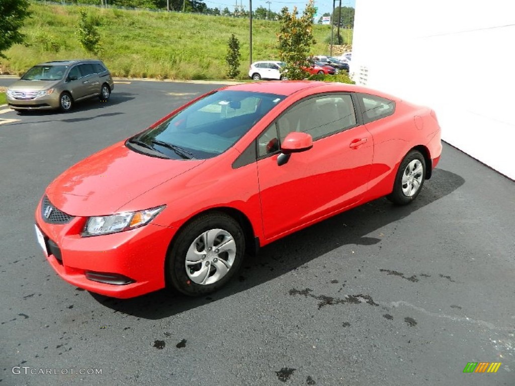 Rallye Red 2013 Honda Civic LX Coupe Exterior Photo #82385611