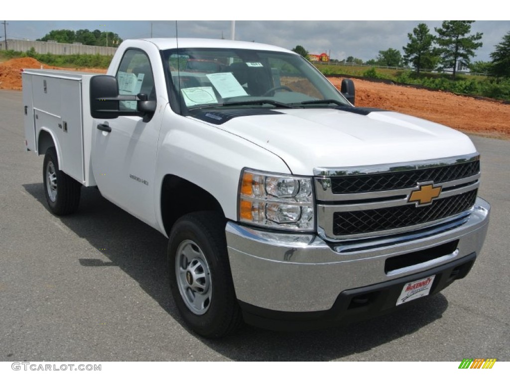 2013 Silverado 2500HD Work Truck Regular Cab Chassis - Summit White / Dark Titanium photo #1