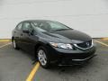 Crystal Black Pearl 2013 Honda Civic LX Sedan Exterior