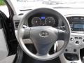 2010 Hyundai Accent Gray Interior Steering Wheel Photo