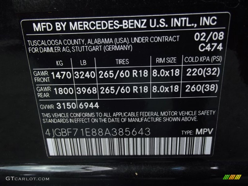 2008 GL Color Code 474 for Verde Brook Metallic Photo #82387697