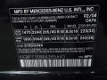 474: Verde Brook Metallic 2008 Mercedes-Benz GL 450 4Matic Color Code