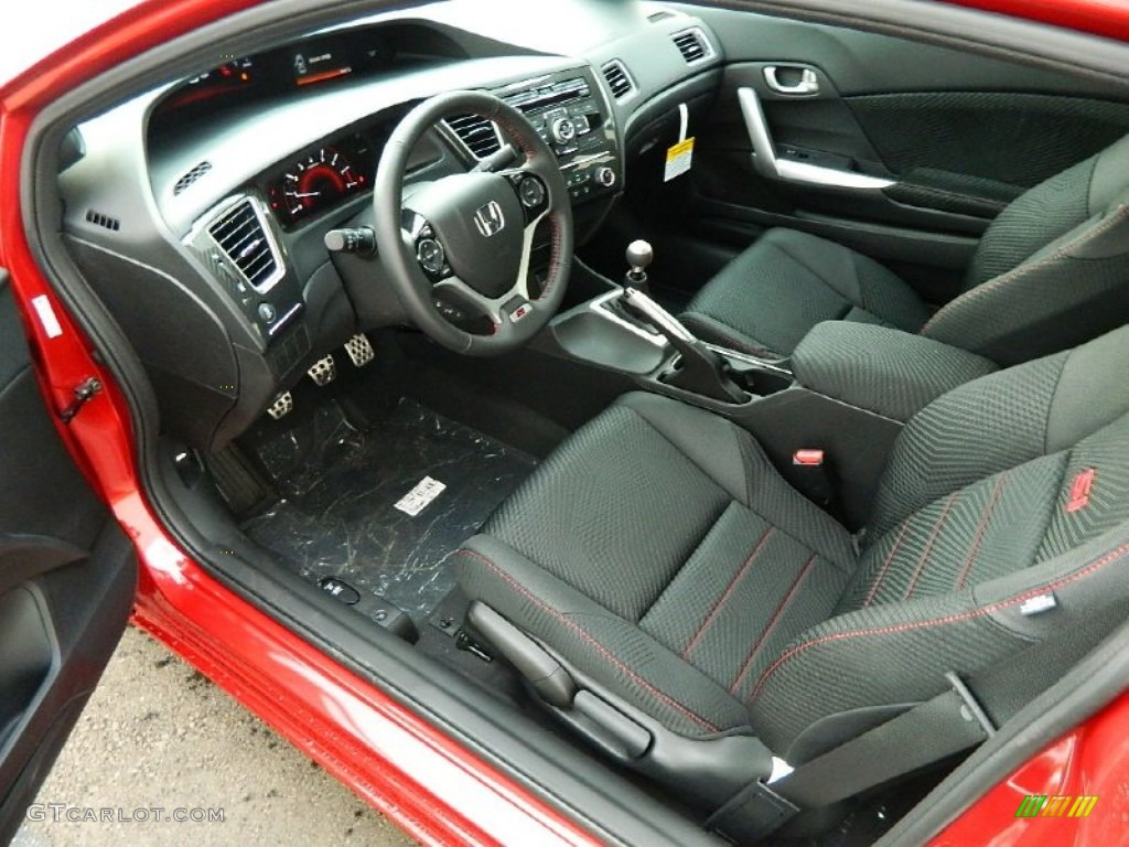 Black Interior 2013 Honda Civic Si Coupe Photo #82387739