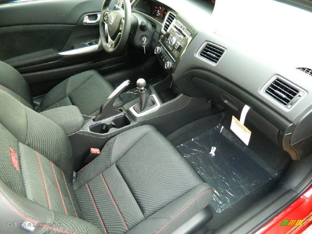 Black Interior 2013 Honda Civic Si Coupe Photo #82387795