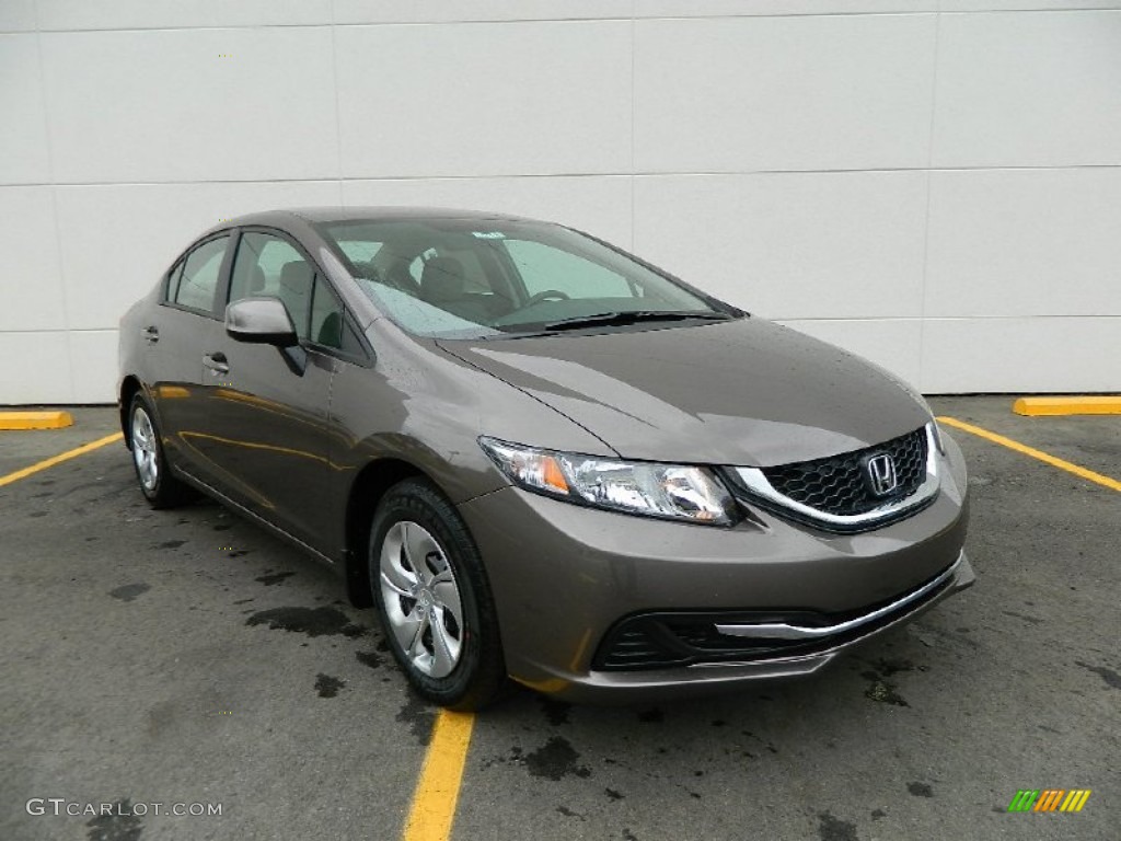 Urban Titanium Metallic 2013 Honda Civic LX Sedan Exterior Photo #82388269