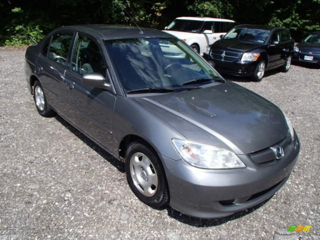 2004 Civic Hybrid Sedan - Magnesium Metallic / Gray photo #2