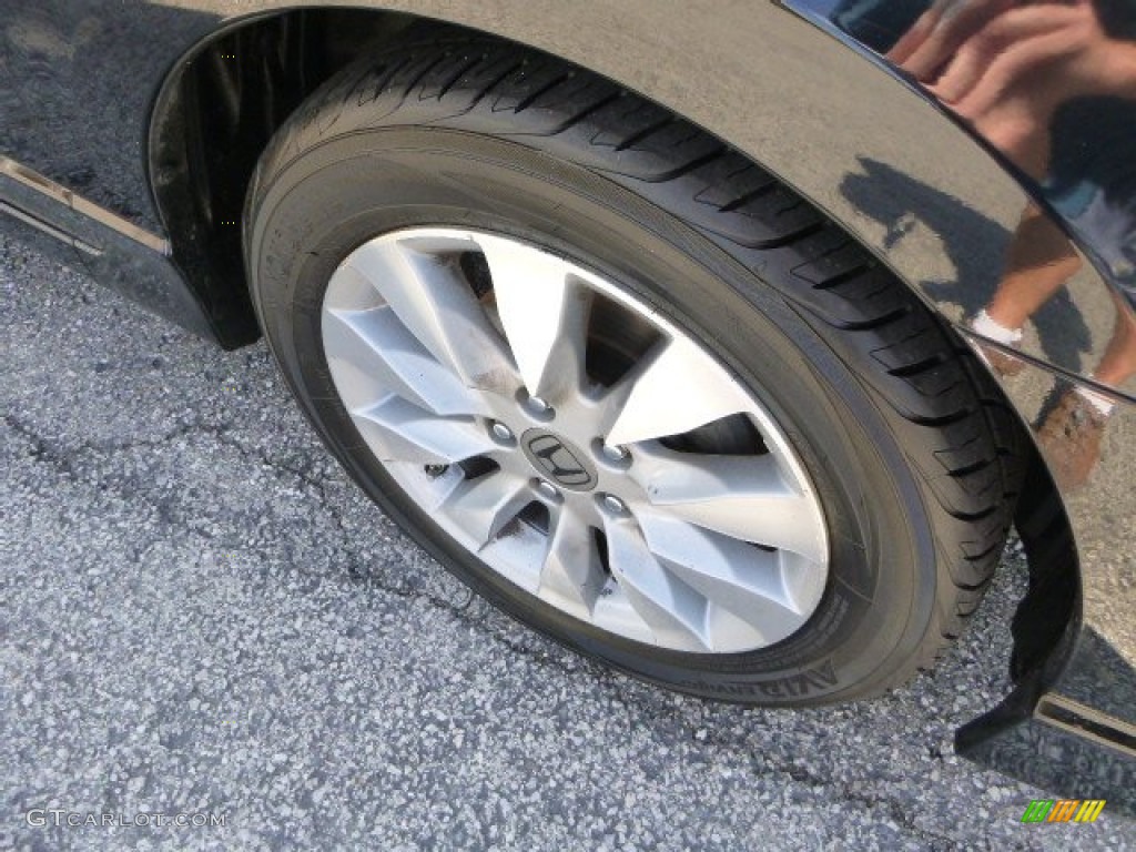 2010 Civic EX-L Sedan - Crystal Black Pearl / Gray photo #9