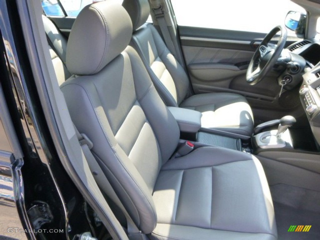 2010 Civic EX-L Sedan - Crystal Black Pearl / Gray photo #10