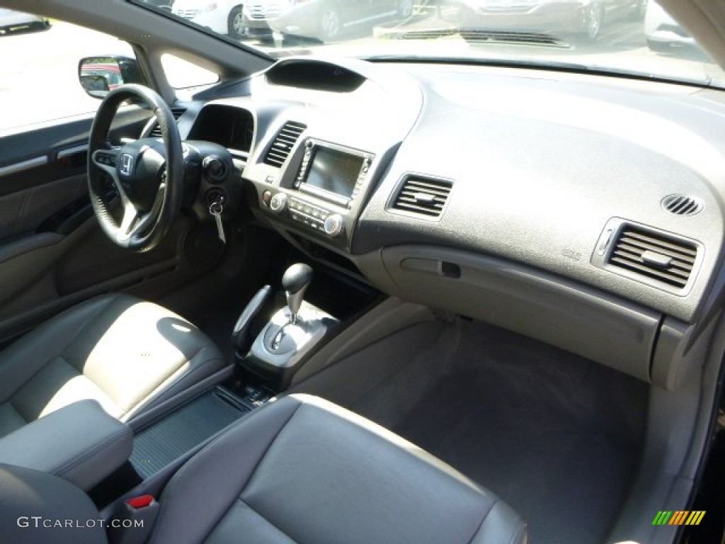 2010 Civic EX-L Sedan - Crystal Black Pearl / Gray photo #11